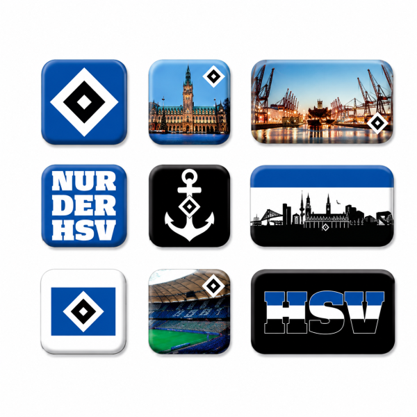 Hamburger SV HSV Magneten 9er-Set 'Nur der HSV'